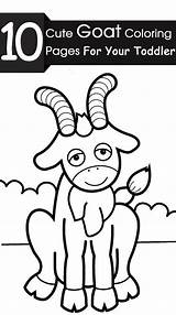 Coloring Goat Pages Cute Goats Printable Top Activities Online Getcolorings Color Preschool Farm Sheets Momjunction sketch template