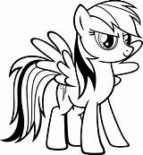 Pony Rainbow Dash Little Coloring Pages Colorare Da Mlp Colouring Cute Kids Printable Disegni Cartoon Book Getcolorings Print Educativeprintable Color sketch template