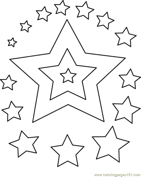star outline printable coloring home