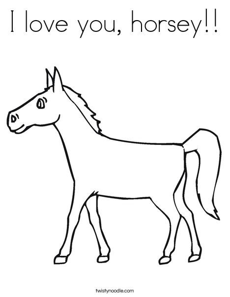 love  horsey coloring page twisty noodle