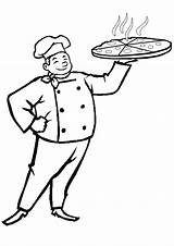 Pizza Baker Colouring Chef Coloring Pages Sheet Cliparts Kids Josephine Activities Kidspot Template sketch template