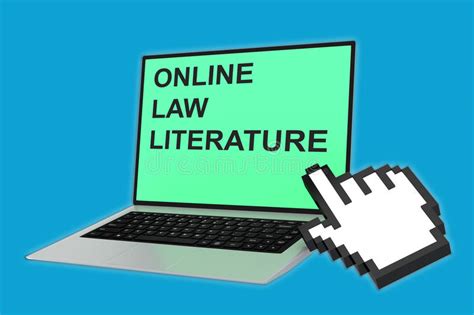 law literature concept stock illustration illustration  headline hand