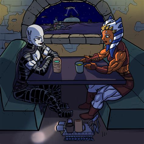 asajj and ahsoka meeting at lesbian bar asajj ventress