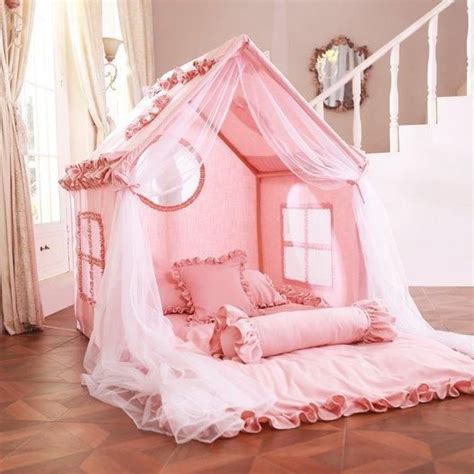girl indoor tent pink princess tent  lights  curtains pink princess room indoor tents