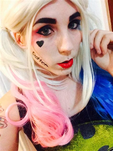 make up test harley quinn suicide squad cosplay amino
