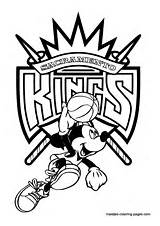 Kings Coloring Pages Sacramento Mickey Mouse Nba sketch template