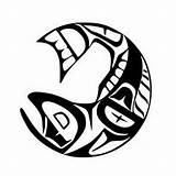Salmon Tribal Haida sketch template