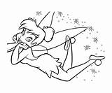 Coloring Tinkerbell Pages Fairy Cartoon Disney Kids Print Color Sheets Printable Cute Sex Paint Add Drawing Happy sketch template