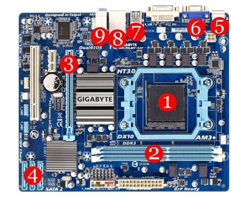 motherboard labeled diagram