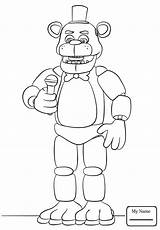 Freddy Coloring Pages Fnaf Fazbear Golden Nights Five Book Bonnie Freddys Printable Getcolorings Chica Color Sheets Print Happy Sheet Getdrawings sketch template