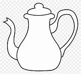 Tea Kettle Clipart Pot Clip Coloring Teapot Template Different Party Book Sheets Shapes Pages Alice Senses Banner Shape Royalty Illustration sketch template