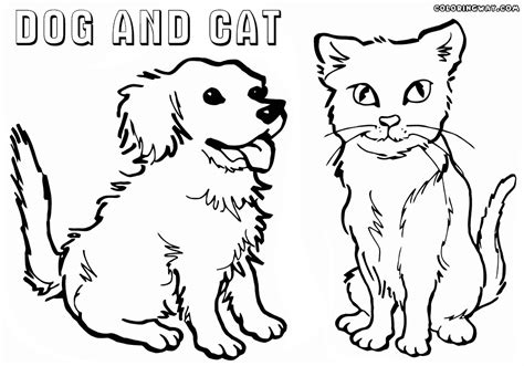 cat  dog coloring pages coloring pages    print