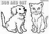 Cat Dog Coloring Pages Print Colorings Play sketch template