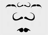 Mustache Coloring Pages Template Printable Kids sketch template