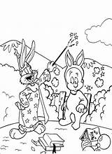 Bunny Bugs Coloring Pages Elmer Fudd Colouring Busg Cartoon Printable Magician Getcolorings Daffy Duck Print Fun Rabbit Books sketch template