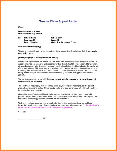disability insurance appeal letter template samples letter template