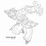 Asura Wrath sketch template