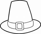 Hat Pilgrim Coloring Hats Thanksgiving Template Drawing Colouring Printable Pages Pilgrims Kids Top Clipart Fedora Boy Crafts Print Preschool Line sketch template
