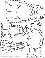 Bears Goldilocks sketch template