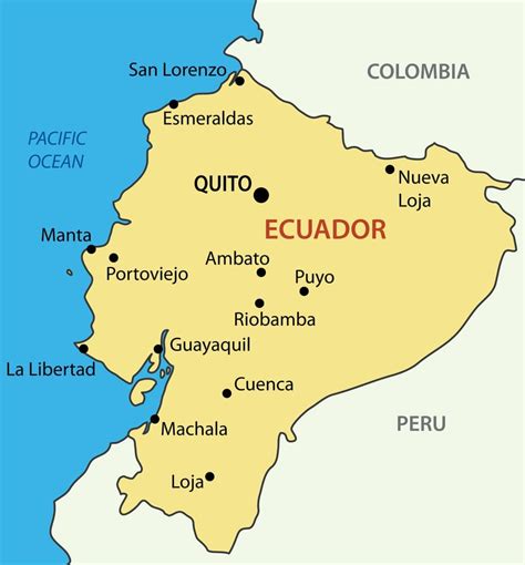 map  ecuador ecuador flag facts  places  visit  hotels home