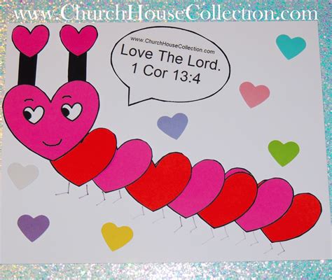church house collection blog heart caterpillar valentines day craft