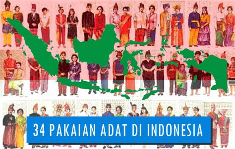 pakaian adat indonesia gambar nama tabel