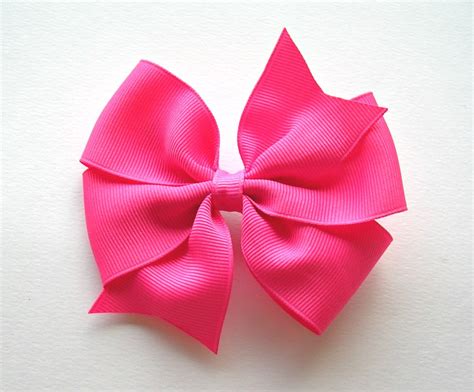 hot pink hair bow    large pinwheel bow  simpledesignbows