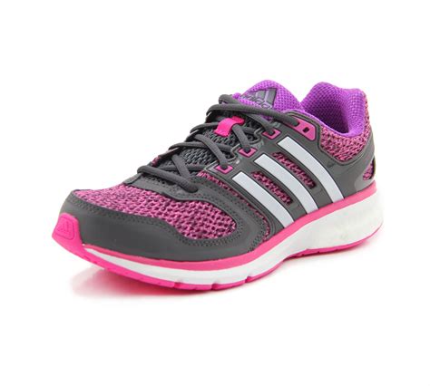 adidas questar boost running shoes womens pinkgreypurple fitness trainers ebay