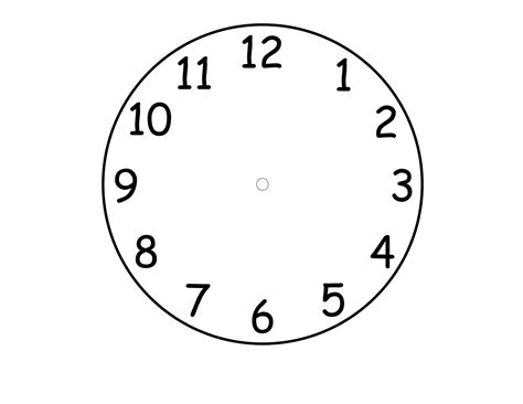 blank clock face templates printable  activity
