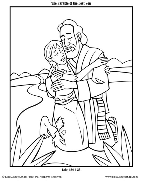 lost son coloring page coloring pages
