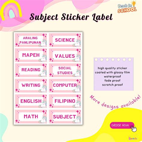 subject sticker label hobbies toys stationary craft stationery