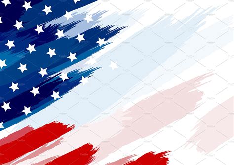 usa  american flag background custom designed illustrations