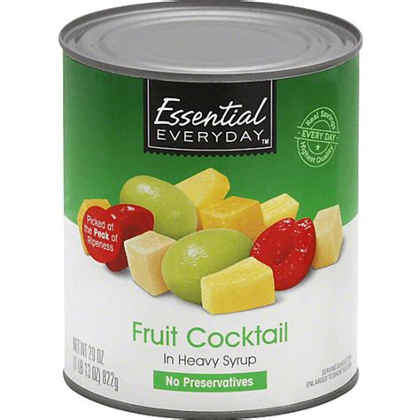 essential everyday fruit cocktail  oz mixed fruit elmers county