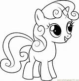 Pony Sweetie Mlp Coloringpages101 Coloriages Friendship Licorne Chauffage Scootaloo Colorear sketch template