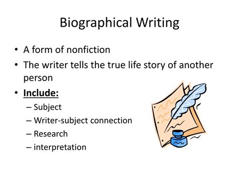 biographical writing powerpoint    id