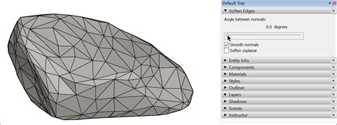 softening smoothing  hiding geometry sketchup