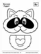 Raccoon Puppets Scholastic sketch template