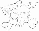 Drawings Skulls Hearts Paintingvalley sketch template