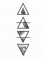Fire Elements Earth Air Water Tattoo Four Symbol Tattoos Etsy Print Digital Sold Unique sketch template
