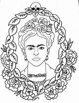 Frida Kahlo Khalo Colorear Colouring Viva Desenho Atividades Libro Proyecto Kalo Lezioni Pablo Picasso Educazione Coperte Artistica Pagine Retrato Tattoo sketch template