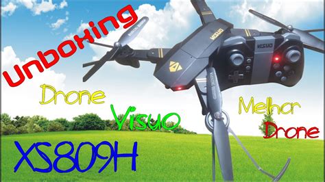 drone visuo xsh unboxing testes youtube