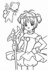 Sakura Captor Cazadora Cartas Animes Plantillas Planetadibujos Cardcaptor sketch template