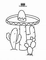 Sombrero sketch template