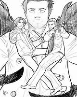 Coloring Pages Supernatural Color Sam Printable Book Print Spn Dean Castiel Books Kids Colouring Adult Getcolorings Team Will Cute Choose sketch template