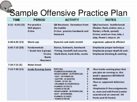 high school football practice schedule template beautiful