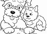 Coloring Pages Cute Baby Puppy Kitten Print Puppies Getcolorings Kittens Color Getdrawings sketch template