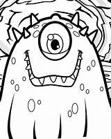 Monster Coloring Pages Colorings Toothy Printable Wonder sketch template