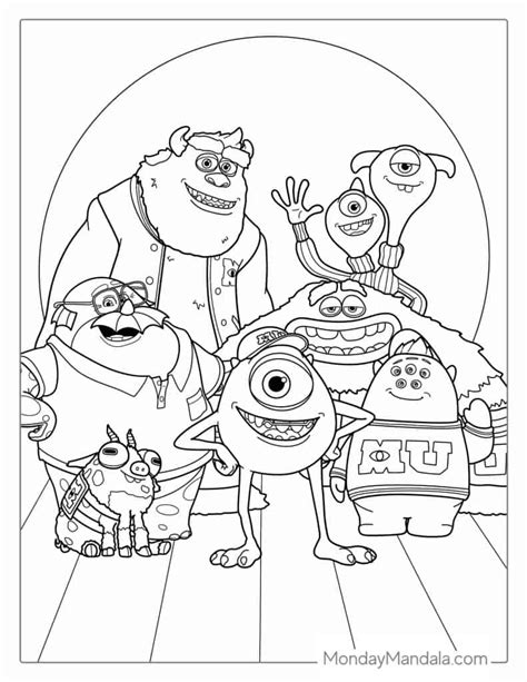 monsters  mike coloring page