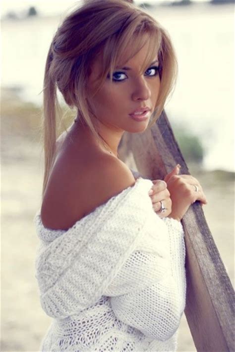 sweater top girl sweet beach women blonde hair withe shoulder free off the shoulder