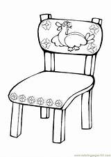 Chair Pages Coloring Furnitures Ures Printable Other Color sketch template